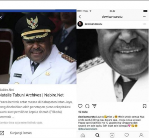 Fotonya Disebar Dewi Sanca dengan Panggilan Mesra, Bupati Intan Jaya Angkat Bicara