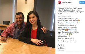 CEO AirAsia Pose Bareng Raline Shah, Warganet Protes: Woi Tangannya!