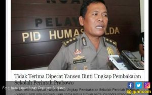 Berita Hoaks Soal Pembakaran 7 SD Serang Prabowo Subianto