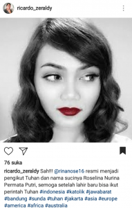 Heboh! Orang Ini Ungkap Rina Nose Sah Pindah Keyakinan ke Katolik