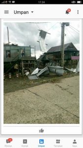 Angin Puting Beliung, Tiga Rumahdi Wajo Rata dengan Tanah
