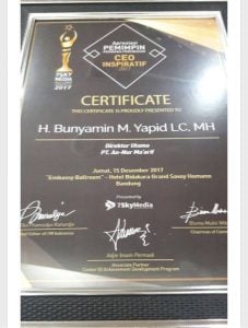 CEO Inspiratif 2017, Kado Akhir Tahun untuk Bunyamin Yapid