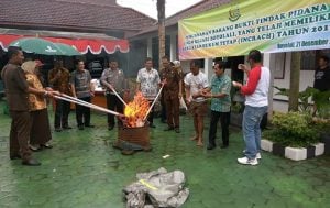 Di Boyolali, Ratusan Juta Uang Palsu Dimusnahkan