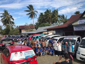Resmikan Posko Pemenangan, PAMMASE Diarak Puluhan Mobil Branding