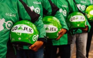 Demonstrasi Ojek Online Padati Jalan Merdeka Barat