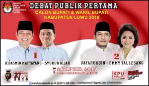 Dua Paslon Pilkada Luwu Jalani Debat Pertama Hari Ini