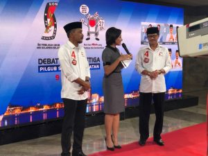 Debat Kandidat, IYL-Cakka Pakai Stiker Berani Lawan Korupsi