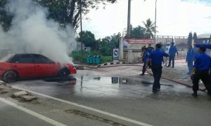 Belum Sempat Isi BBM, Mobil Suzuki Baleno Tiba-tiba Terbakar