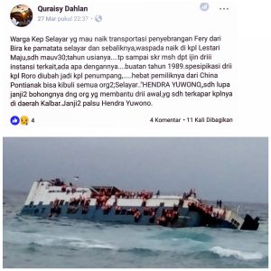 Sebelum Karam, Ternyata Sudah Ada Peringatan Larangan Naik KM Lestari Maju, Berikut Imbauannya…