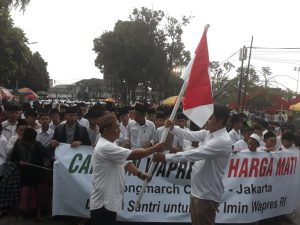Bawa Mandat Kiyai, Puluhan Ribu Santri di Tasik Sambut Kedatangan Laskar Cak Imin