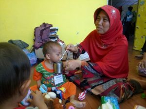Reni Selamat Bersama Dua Anaknya, Suaminya Belum Ada Kabar