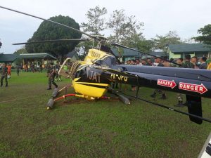 Ini Penyebab Helikopter Kuning Mendarat Darurat di Jeneponto