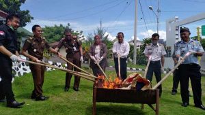 1 Kg Sabu-Sabu Dibakar di Kejari Parepare