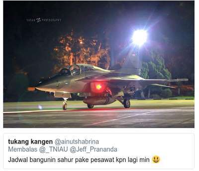 Warganet Tanggapi Rencana TNI AU ‘Bangunkan Sahur’ Pakai Pesawat Tempur