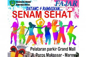 Banjir Hadiah, Senam Sehat di Grand Mall Maros
