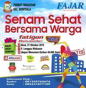 Senam Sehat Bersama Warga Berlanjut di Bontoala