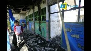 Tiga Ruang Kelas SD Pertiwi Hangus dilalap Api