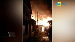 Kebakaran di Pasar Cidu, Hanguskan Puluhan Rumah