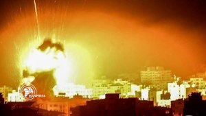 Roket Pejuang Palestina Paksa Netanyahu Melarikan Diri, Zionis Gempur Jalur Gaza