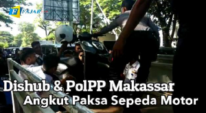 Parkir Semrawut, Puluhan Motor Diangkut Dishub dan SatpolPP