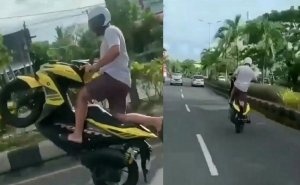 Viral, Aksi Free Style Bule di Bali Jadi Target Polisi