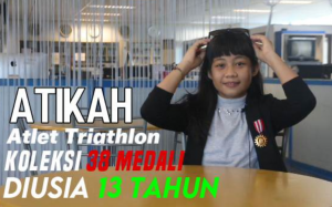 Atikah Atlet Triathlon, koleksi 38 Medali Diusia 13 Tahun
