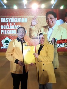 Pilkada Pangkep, AIZ-Rismayani Resmi Kantongi Rekomendasi Partai Golkar