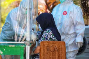 FOTO: Tes Covid-19 di PKM Andi Makkasau