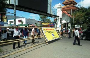 Meski PSBB Ditunda, Batas Gowa-Makassar Sudah Dipalang Polisi