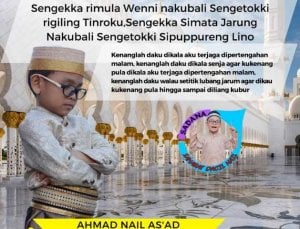 Masuk 3 Besar, Bupati Wajo Ajak Warga Dukung Ahmad Nail di Lomba Dai Cilik