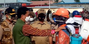 Gebrakan Rudy di Hari Kedua Jabat Pj Wali Kota, Kerahkan 3000 Pasukan Disinfektan