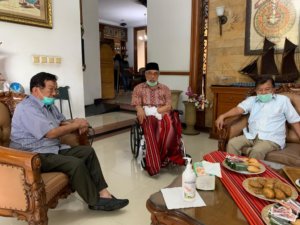 Mantan Wapres JK dan Aksa Mahmud Silaturahmi ke Kediaman Alwi Hamu