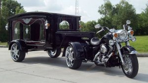 Penampakan Harley Davidson yang Disulap Jadi Kereta Jenazah
