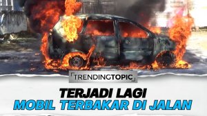 Lagi … Minibus Mendadak Terbakar di Tengah Jalan