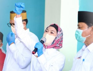 Pasangan Asmin Laura Hafid – Hanafiah Dikawal Iring-iringan dengan Penerapan Protokol Kesehatan