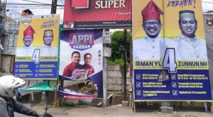 Penjelasan Tim Paslon Imun Soal Baliho Appi-Rahman yang Ditimpa