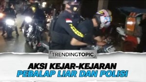 Terlibat Kejar-kejaran, Polisi Nyaris Ditabrak Pebalap Liar