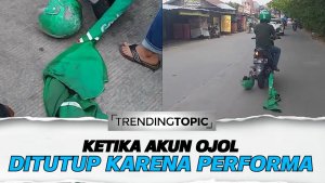 Viral ! Akun Ditutup, Driver Ojol Seret Jaket dan Helm Operator Ojek Online