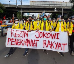 Orator Demo Tolak Omnibus Law: Periode Pertama Jokowi Masih Ideal, Periode Kedua Ingin Kembalikan Modal