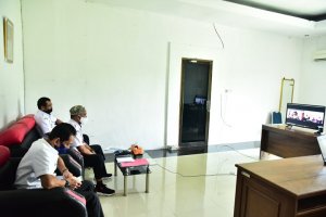 Usulkan Proyek Jalan Beton, BPBD Sidrap Rapat Virtual dengan Deputi BNPB
