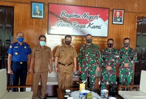 HUT ke-75 TNI, Pjs Bupati Lutra Sambangi Markas Kodim 1403/Sawerigading