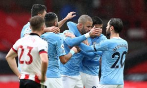 Karena Orang Tua, Walker Tak Rayakan Gol Manchester City ke Gawang Sheffield