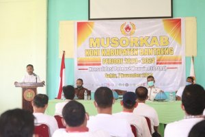 Buka Musorkab KONI Bantaeng, Bupati Tekankan Nilai Sportifitas
