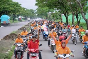Abaikan Protokol Kesehatan, Paslon Pilkada Pangkep Gelar Konvoi di Hari Terakhir Kampanye