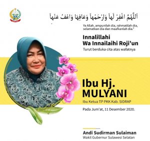 Wagub Sulsel Berduka Atas Meninggalnya Ketua PKK Sidrap
