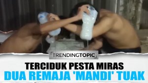 Dua Remaja ‘Mandi’ Tuak Usai Pesta Miras di Warnet