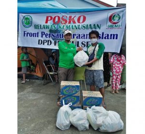 Selain Salurkan Bantuan, ‘FPI’ Sulsel Ingatkan Korban Gempa Sulbar Tetap Beribadah