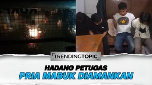 Mobil Water Canon Diadang Warga saat Bubarkan Pesta Kembang Api, 4 Orang Ditangkap