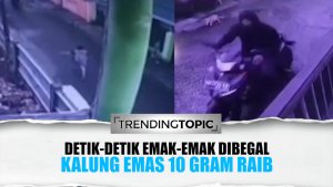 Detik-detik Emak-emak Dibegal, Kalung Emas 10 Gram Raib