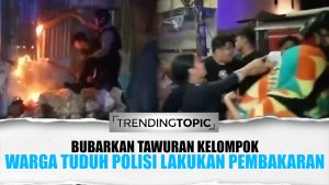 Bubarkan Tawuran Kelompok, Warga Tuduh Polisi Lakukan Pembakaran Kios